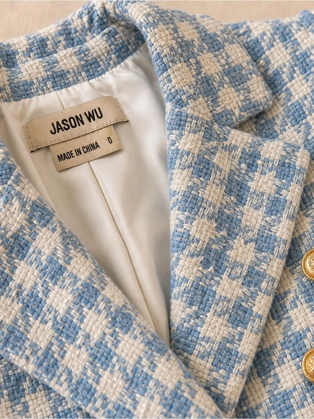 Jason Wu Blue Tweed Jacket & Mini Skirt Suit Set NWT Size 0 Luxury Designer